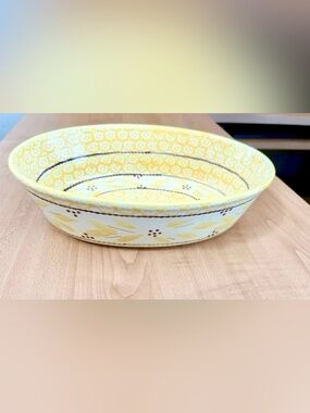 temptations bakeware presentable ovenware old world yellow Tara serving bowl